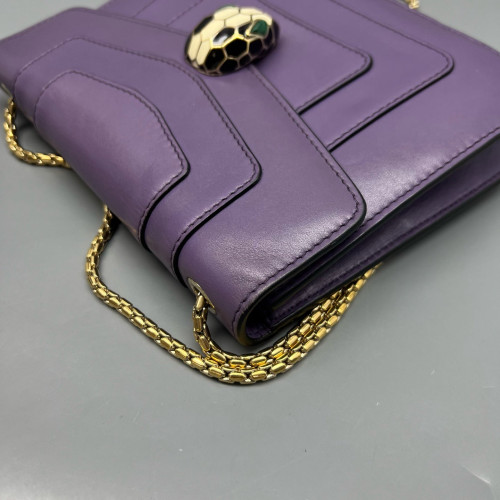 Bvlgari Small Serpenti Forever Shoulder Bag Smooth Calfskin Purple