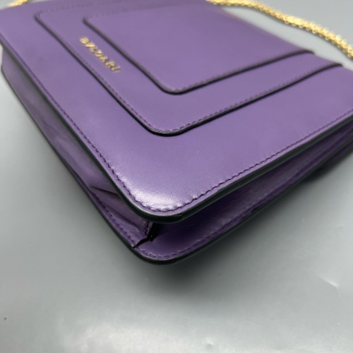Bvlgari Small Serpenti Forever Shoulder Bag Smooth Calfskin Purple