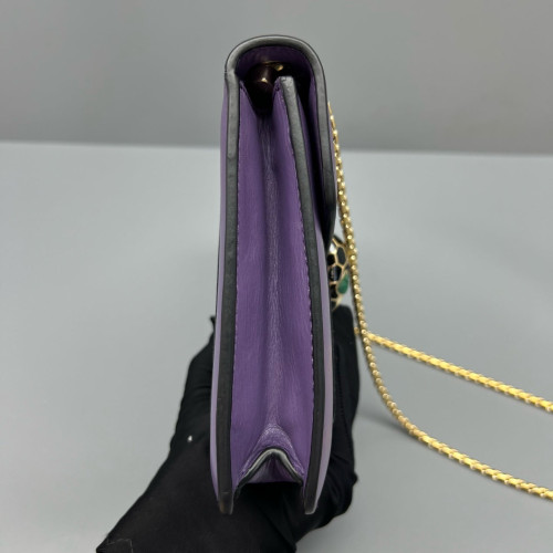 Bvlgari Small Serpenti Forever Shoulder Bag Smooth Calfskin Purple