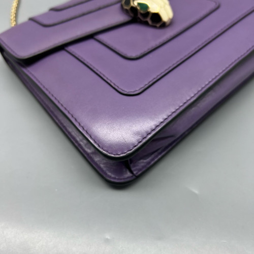 Bvlgari Small Serpenti Forever Shoulder Bag Smooth Calfskin Purple
