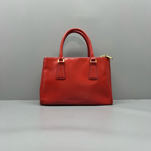 Prada Small Galleria Double Zip Tote Patent Calfskin Red Prada Small Galleria Double Zip Tote Patent Calfskin Red