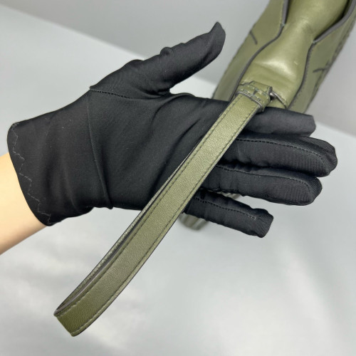 Bottega Veneta Clutch Nappa Lambskin Intrecciato Nappa Green Black Beige