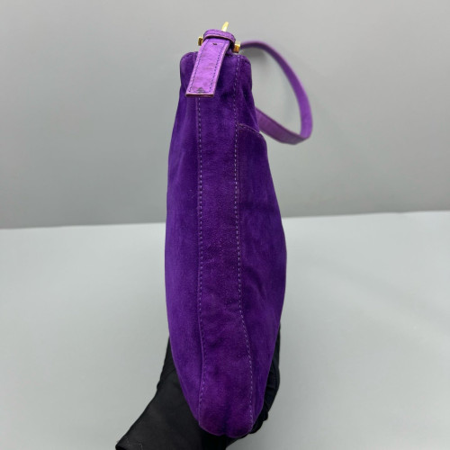 Fendi Baguette Suede Calfskin Purple