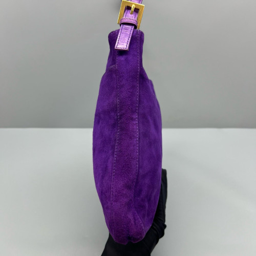 Fendi Baguette Suede Calfskin Purple