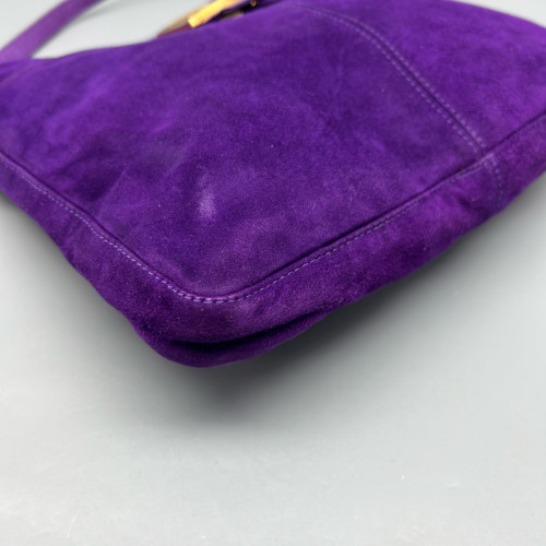 Fendi Baguette Suede Calfskin Purple