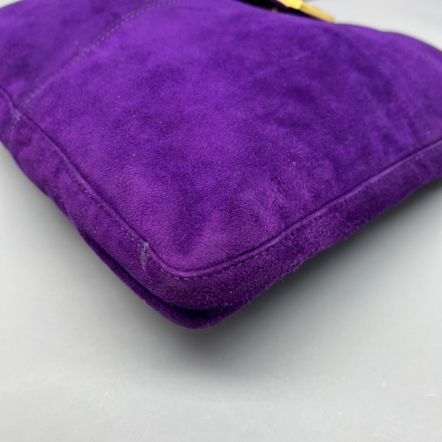 Fendi Baguette Suede Calfskin Purple