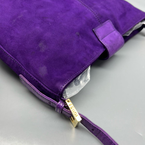 Fendi Baguette Suede Calfskin Purple