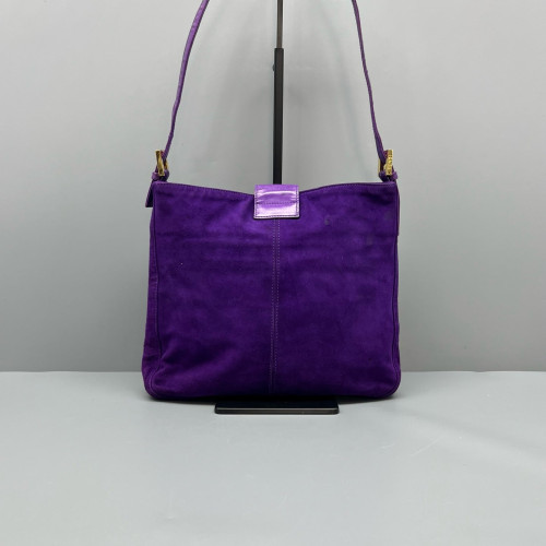 Fendi Baguette Suede Calfskin Purple