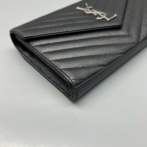 Yves Saint Laurent Envelope Wallet On Chain Shiny Caviar Calfskin Black Yves Saint Laurent Envelope Wallet On Chain Shiny Caviar Calfskin Black