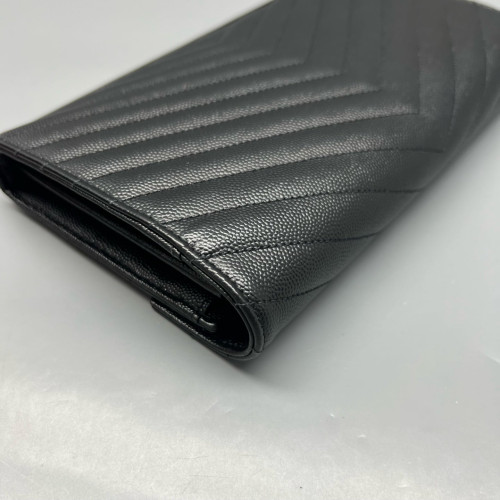 Yves Saint Laurent Envelope Wallet On Chain Shiny Caviar Calfskin Black Yves Saint Laurent Envelope Wallet On Chain Shiny Caviar Calfskin Black