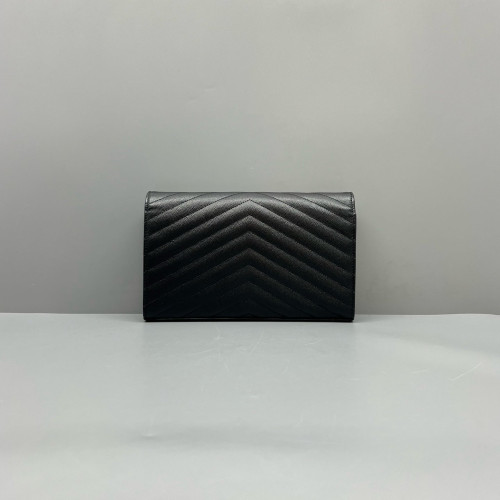 Yves Saint Laurent Envelope Wallet On Chain Shiny Caviar Calfskin Black Yves Saint Laurent Envelope Wallet On Chain Shiny Caviar Calfskin Black