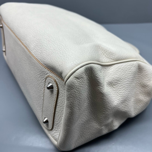 Dior Handbag Grained Calfskin White