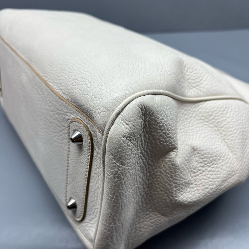 Dior Handbag Grained Calfskin White