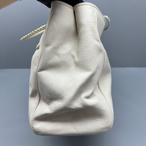 Dior Handbag Grained Calfskin White