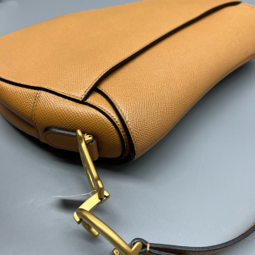 Dior Medium Saddle Bag Grained Calfskin Tan