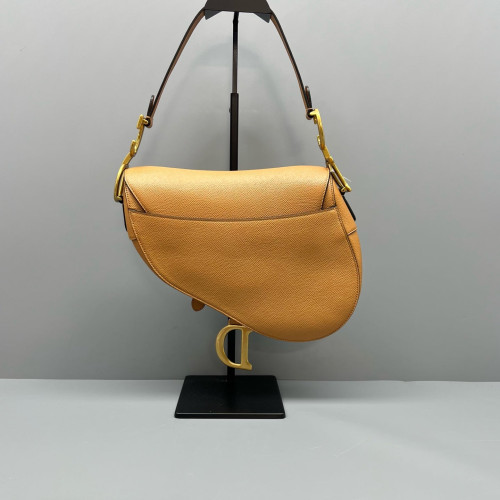 Dior Medium Saddle Bag Grained Calfskin Tan