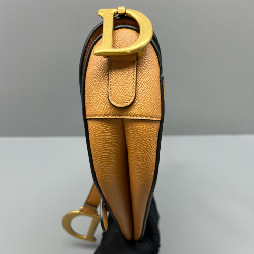 Dior Medium Saddle Bag Grained Calfskin Tan