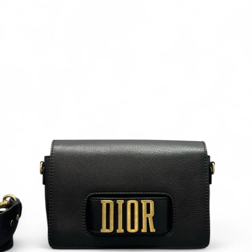 Dior Medium J'adior Chain Flap Grained Calfskin Black