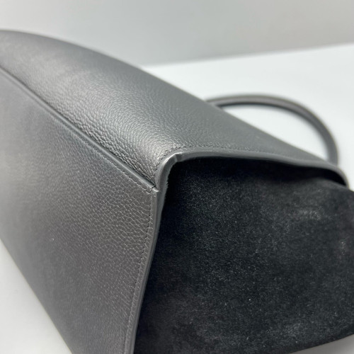 Celine Medium Trapeze Grained Calfskin Suede Black