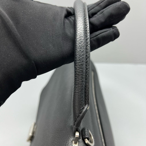 Celine Medium Trapeze Grained Calfskin Suede Black