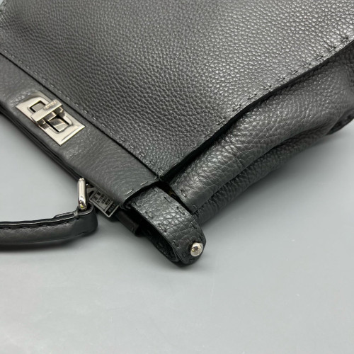 Fendi Peekaboo Iconic Medium Grained Calfskin Dark Grey Fendi Peekaboo Iconic Medium Grained Calfskin Dark Grey