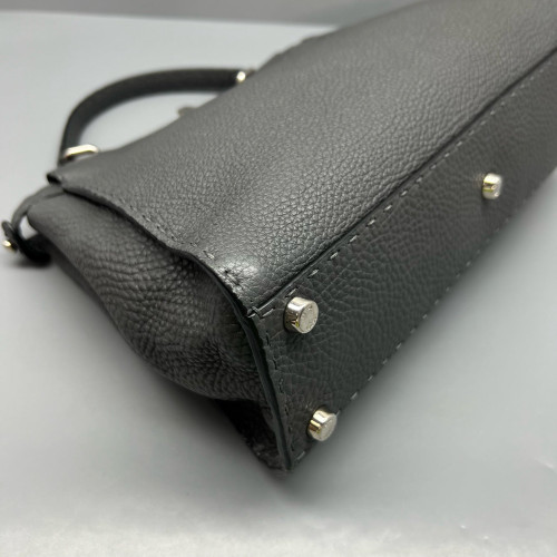 Fendi Peekaboo Iconic Medium Grained Calfskin Dark Grey Fendi Peekaboo Iconic Medium Grained Calfskin Dark Grey
