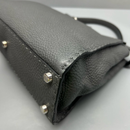 Fendi Peekaboo Iconic Medium Grained Calfskin Dark Grey Fendi Peekaboo Iconic Medium Grained Calfskin Dark Grey