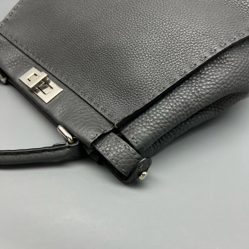 Fendi Peekaboo Iconic Medium Grained Calfskin Dark Grey Fendi Peekaboo Iconic Medium Grained Calfskin Dark Grey