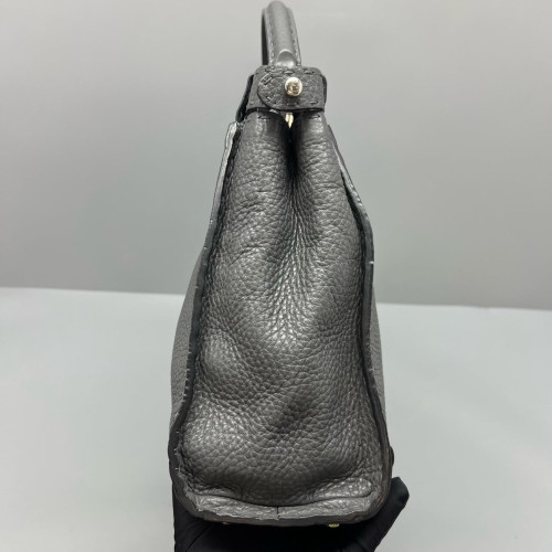 Fendi Peekaboo Iconic Medium Grained Calfskin Dark Grey Fendi Peekaboo Iconic Medium Grained Calfskin Dark Grey