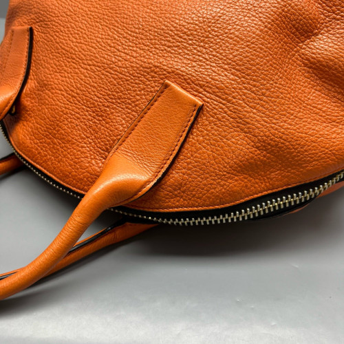 Miu Miu Bowling Bag Grained Calfskin Orange Miu Miu Bowling Bag Grained Calfskin Orange