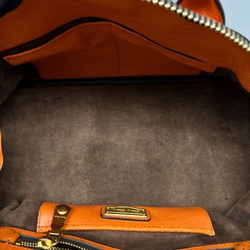 Miu Miu Bowling Bag Grained Calfskin Orange Miu Miu Bowling Bag Grained Calfskin Orange