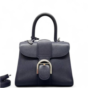 Delvaux Brillant Mini Grained Calfskin Blue