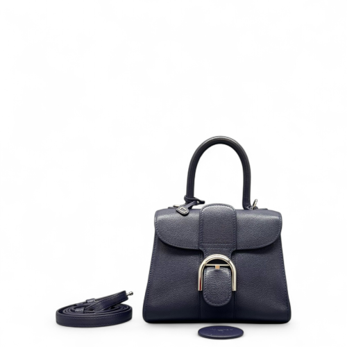 Delvaux Brillant Mini Grained Calfskin Blue Delvaux Brillant Mini Grained Calfskin Blue