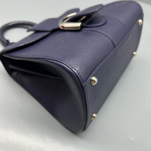 Delvaux Brillant Mini Grained Calfskin Blue Delvaux Brillant Mini Grained Calfskin Blue