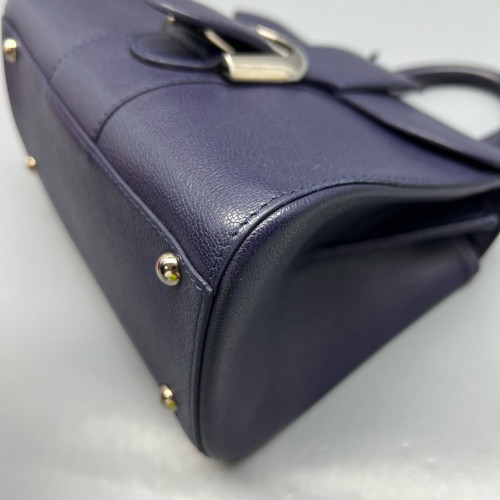 Delvaux Brillant Mini Grained Calfskin Blue Delvaux Brillant Mini Grained Calfskin Blue