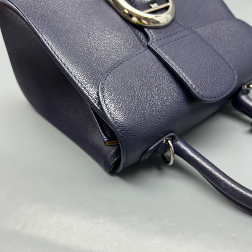 Delvaux Brillant Mini Grained Calfskin Blue Delvaux Brillant Mini Grained Calfskin Blue