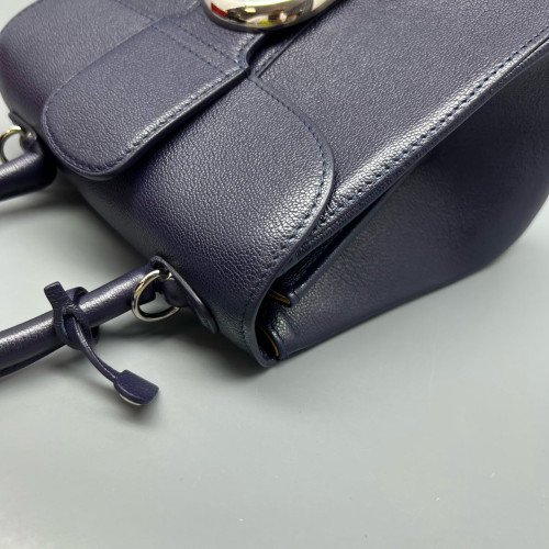 Delvaux Brillant Mini Grained Calfskin Blue Delvaux Brillant Mini Grained Calfskin Blue