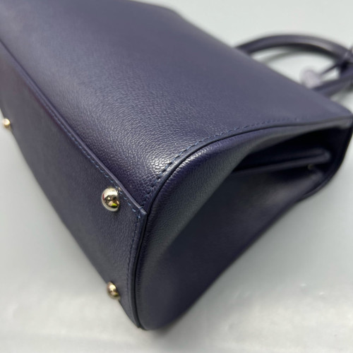 Delvaux Brillant Mini Grained Calfskin Blue Delvaux Brillant Mini Grained Calfskin Blue