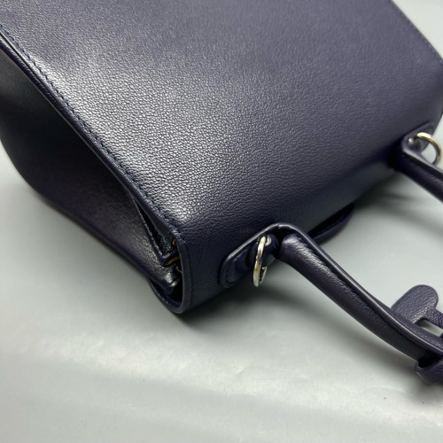 Delvaux Brillant Mini Grained Calfskin Blue Delvaux Brillant Mini Grained Calfskin Blue