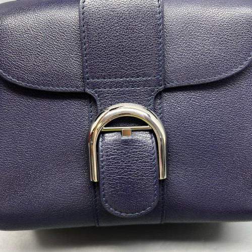 Delvaux Brillant Mini Grained Calfskin Blue Delvaux Brillant Mini Grained Calfskin Blue