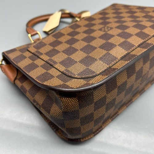 Louis Vuitton Beaumarchais Shoulder Bag Damier Ebene Brown White