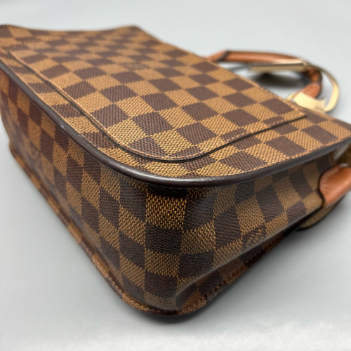 Louis Vuitton Beaumarchais Shoulder Bag Damier Ebene Brown White