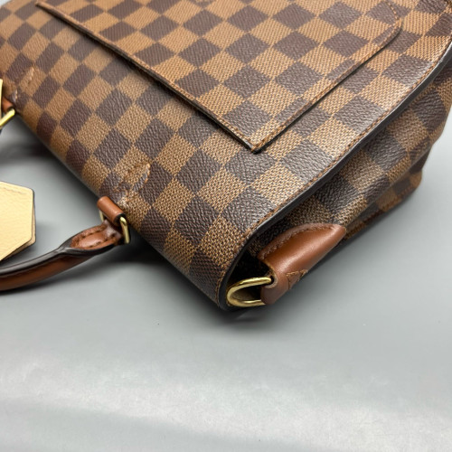 Louis Vuitton Beaumarchais Shoulder Bag Damier Ebene Brown White