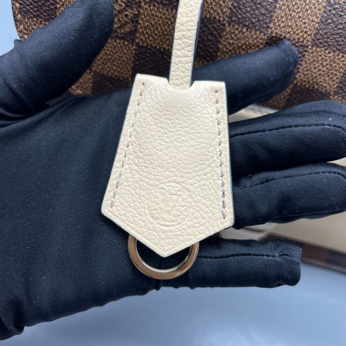 Louis Vuitton Beaumarchais Shoulder Bag Damier Ebene Brown White