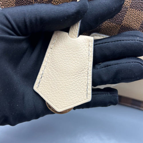 Louis Vuitton Beaumarchais Shoulder Bag Damier Ebene Brown White