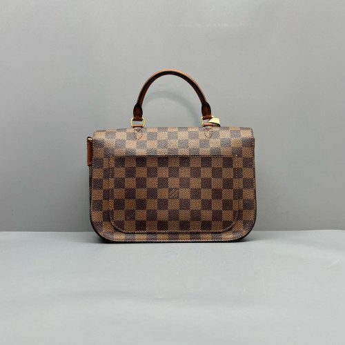 Louis Vuitton Beaumarchais Shoulder Bag Damier Ebene Brown White