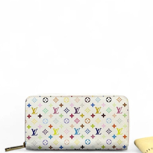 Louis Vuitton Zippy Wallet Monogram Multicolor White