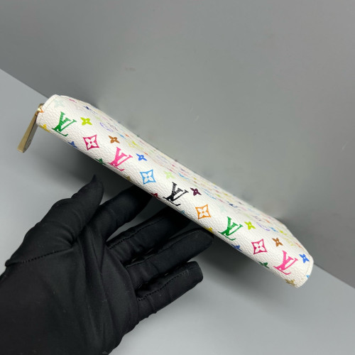 Louis Vuitton Zippy Wallet Monogram Multicolor White