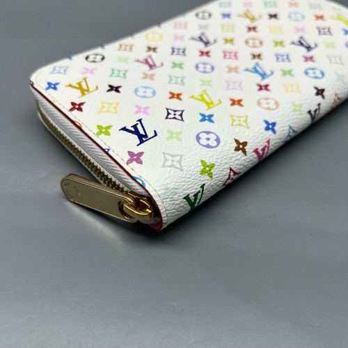Louis Vuitton Zippy Wallet Monogram Multicolor White