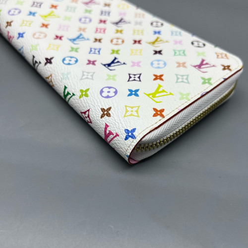Louis Vuitton Zippy Wallet Monogram Multicolor White